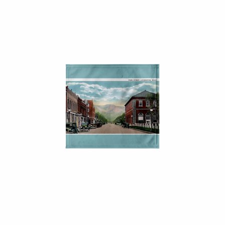 3dRose, Park Street Livingston Montana Street Scene with Antique Cars, 11x12 Wash Cloth for Face and Body