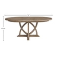 thumbnail image 6 of 54" Round Expandable Table with Wood Table Top / 6 - Piece Set for Traditional Dining, 6 of 6