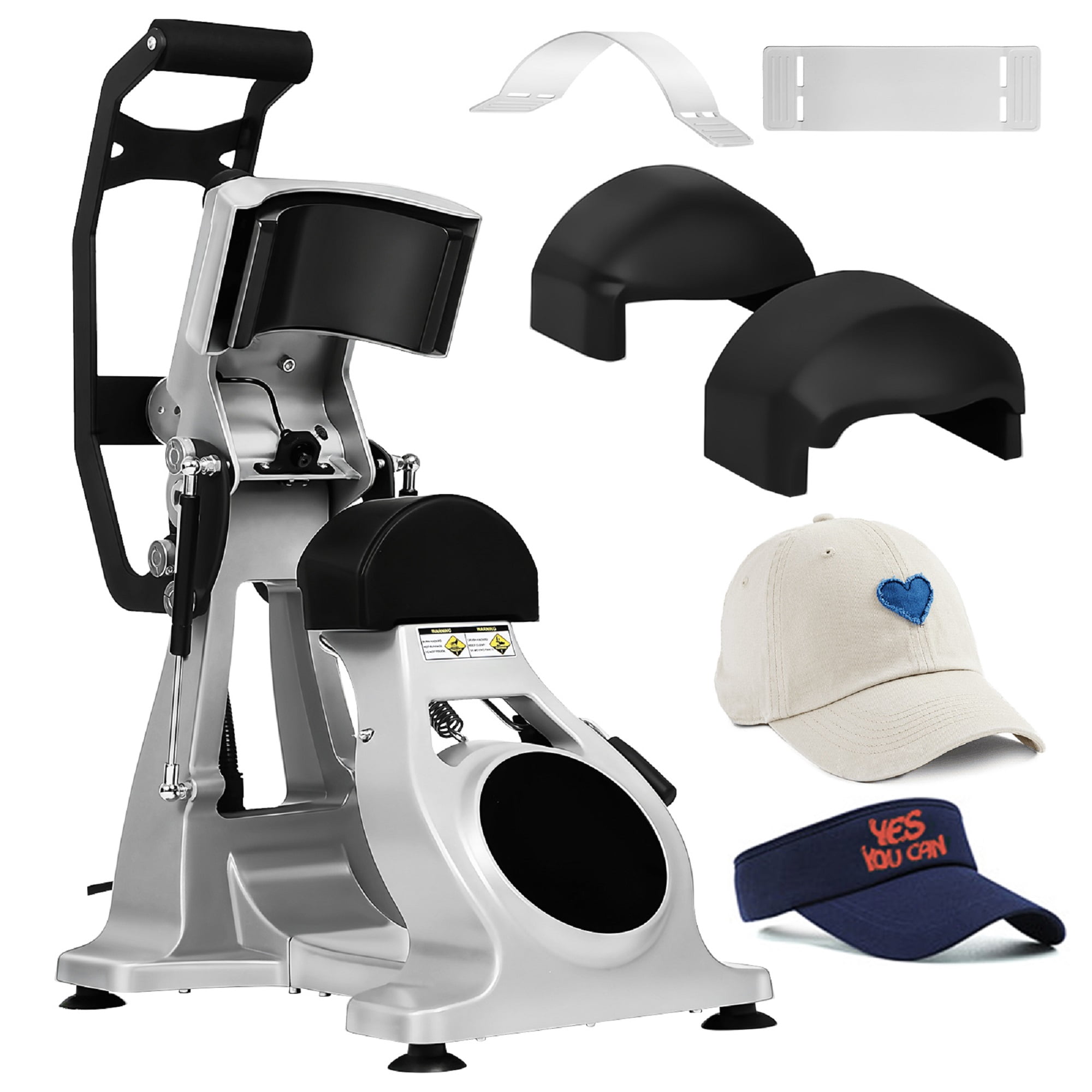 PartyKindom Grey Cap Heat Press Machine for Crafting Use - Efficient Magnetic Auto Operation