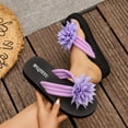 thumbnail image 2 of Yyuenw Floral Wedge Platform Flip Flops Ladies Beach Poolside Casual Vacation Thong Shoes, 2 of 8