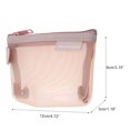thumbnail image 2 of Unique Bargains 1 Pc Lightweight Three-Dimensional Triangular Mesh Makeup Bag for Vacation Nylon Pink, 2 of 6