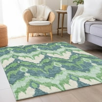 Addison Rugs Chantille Indoor/Outdoor Transitional Ikat Green Washable Rectangle Rug, 2'6" x 3'10"