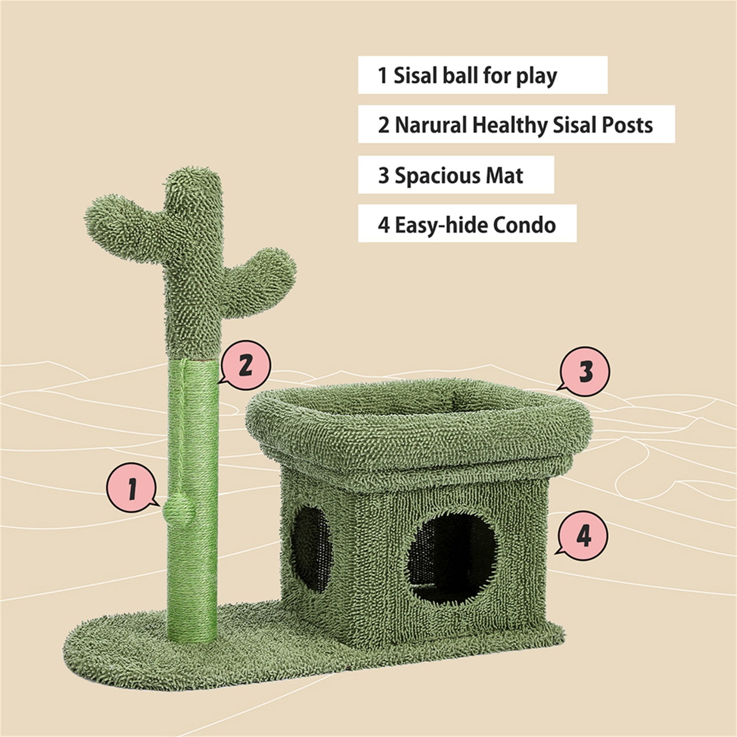Pefilos 23" Cat Scratching Post, Small Cat Scratcher Tree for Indoor Cats with Removable Flower Cat Bed, Cat Tree Tower with Spring Ball, Red Pefilos 23" Cat Scratching Post, Small Cat Scratcher Tree for Indoor Cats with Removable Flower Cat Bed, Cat Tree Tower with Spring Ball, Red