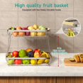 thumbnail image 2 of Cesta de frutas Sevenblue 2025 Pro de 2 niveles con perchas para plátanos, 2 of 7
