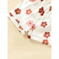 thumbnail image 6 of Toddler Kids Baby Girls Floral Pajama Set Satin Short Sleeve Button Down Shirt Top Shorts Set Summer Pjs Sleepwear Loungwear, 6 of 7