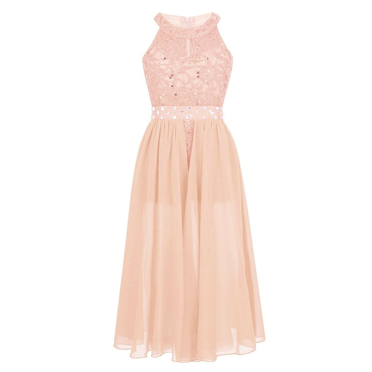 Eandarui Kids Girls Lace Sleeveless Wedding Bridesmaid Halter Romper Maxi Dress Prom Gown Coral 12 - Walmart.com Eandarui Kids Girls Lace Sleeveless Wedding Bridesmaid Halter Romper Maxi Dress Prom Gown Coral 12 - Walmart.com