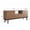 Brown, variant on Living Skog  Alba Beige TV Stand Console with Drawer Fits TV's up to 65 in. with Wood Legs Mid Century Modern Design Beige Laminate Up to 240 lbs
