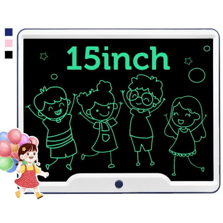 Adofi 15-inch LCD Writing Tablet, Oversize Kids Drawing | Doodle Board Drawing Board | LCD Writing Tablet | Etch a Sketch | Educational Toddler Toys for 2 3 4 5 6 Year Old Girls and Boys (Blue)