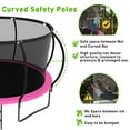 thumbnail image 4 of Jump Into Fun 14FT Trampoline 1400LBS for 8 Kids and Adults, Galvanized Anti-Rust Coating Pumpkin Outdoor Trampolines with Enclosure and Basketball Hoop, Lights, Sprinkler, Gift Family Use, 4 of 7
