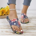 thumbnail image 4 of FAKKDUK Women Sandals Summer Women's Flip Flops Non Slip Quick Dry Flat Thong Sandals Wear Footbed for Walk Outdoor Wear Womens Open Toe Flat Beach Slippers for Independence Day, 5.5&Multicolor, 4 of 7