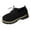 Black, variant on Wensltd Women Fashion Brown Shoe Solid Color Round Toe Lace Up Chunky Heel Loafers Comfortable Versatile Dress Shoes
