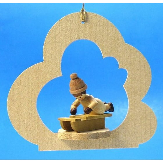 Child Sled Wood German Ornament Made In Germany Com