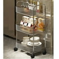 thumbnail image 6 of Multi Layer Plastic Storage Cart With Wheels Mobile Homes Office Organizers, 6 of 10