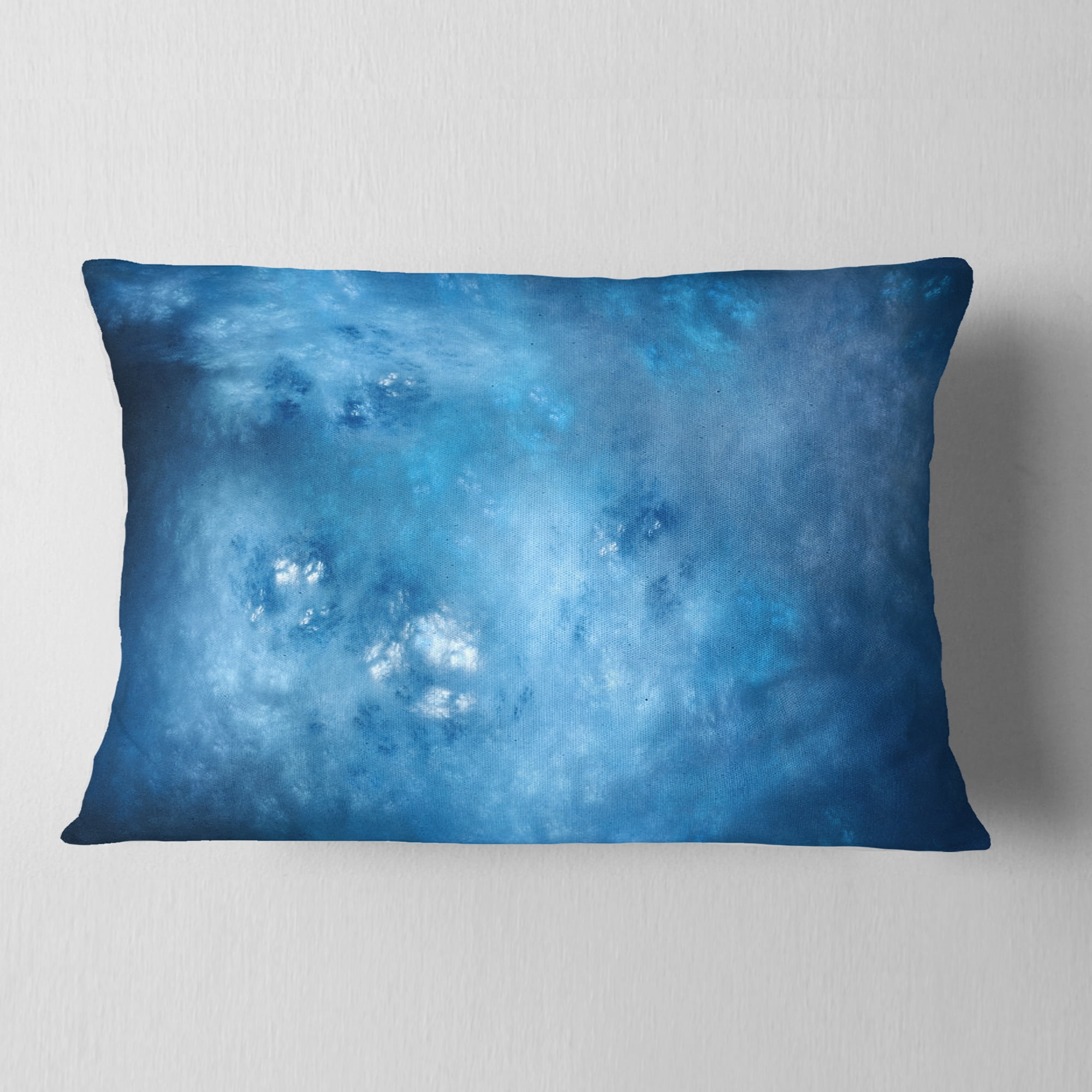 Designart Blur Clear Blue Sky with Stars - Abstract Throw Pillow - 12x20