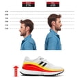 thumbnail image 5 of CMR CHAMARIPA Men's Casual Height Increasing Sneakers | White Leather Raised Heel Shoes 8CM / 3.15 inches, 5 of 11