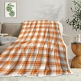 thumbnail image 2 of Orange Throw Blanket, Soft Cozy Microfiber Flannel Throw Blanket for Couch Bed Sofa, Warm Lightweight Blankets Home Decor for All Seasons 50x60 Inches, 2 of 5