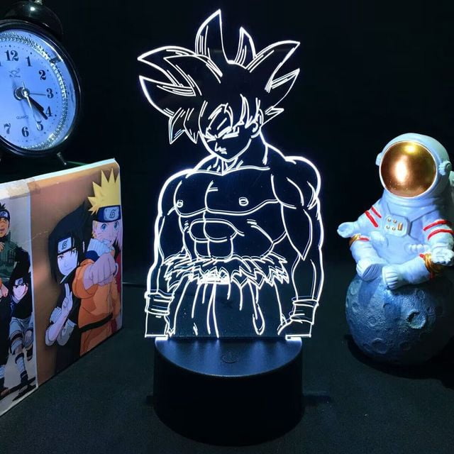Anime Goku Vegeta 3D Led Night Light Dragon Ball Z lámpara de mesa para niños, decoración de la habitación de la cama, regalos de cumpleaños y Navidad para niños