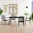 thumbnail image 1 of vidaXL 5 Piece Garden Dining Set Cotton Rope and Steel Black, 1 of 11