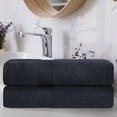 thumbnail image 2 of BNM Zero Twist Cotton Bath Sheets Set of 2, Black, 2 of 4