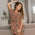 thumbnail image 3 of Kdxio Chemise de Nuit Imprimée pour Femmes, Manches Courtes, Décontractée, Ample et Confortable, 3 of 6