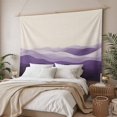 thumbnail image 3 of Purple Beige Ombre Tapestry for Bedroom Wall Hanging Tapestry, Minimalist Ocean Waves Linen Ceiling Backdrop Tapestries Poster Blanket Wall Decor for Teens Room Living Room Dorm 39" x 59", 3 of 8
