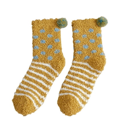 

Huaai socks for women Thermal Socks For Womens Coral Socks Stripe Socks Colorful Lightweight Athletic Socks Casual Socks Winter Socks cute socks B