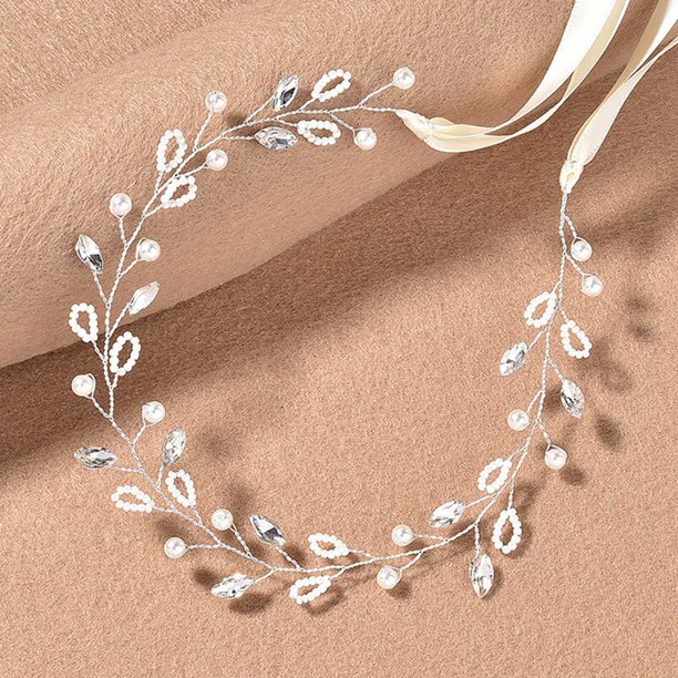 GETNOIVAS, cinta para el pelo con flores de Color dorado/plateado para novia, diadema para mujer, Tiara para el pelo, accesorios de joyería para el cabello para boda y novia Tan Jianjun unisex
