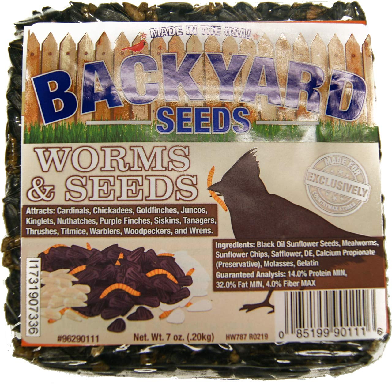 CountryMax Backyard Seeds Worms & Seeds Seed Cakes 7 Ounces (6 Pack)
