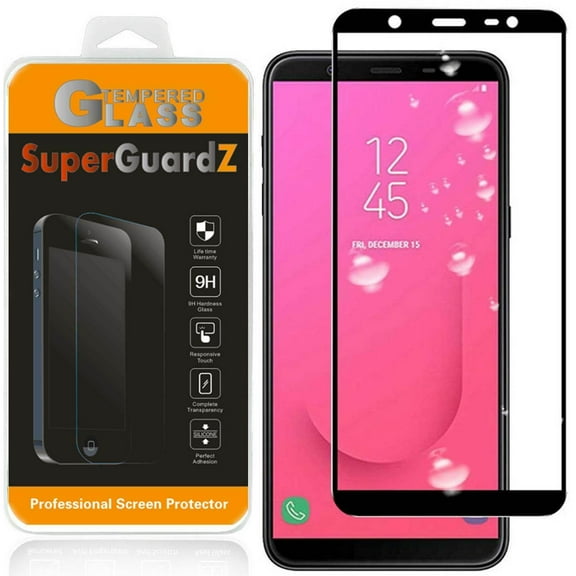 For Samsung Galaxy J8 (2018) - SuperGuardZ Full Cover Tempered Glass Screen Protector, Edge-To-Edge, 9H, Anti-Scratch, Anti-Bubble, Anti-Fingerprint