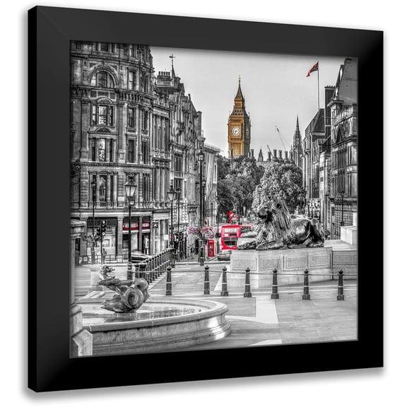Frank, Assaf 12x12 Black Modern Framed Museum Art Print Titled - Trafalgar Square, London, UK