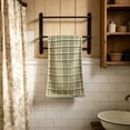 thumbnail image 4 of HOZADOIE Checkered Facial Cotton Towels 13X29In, Ultra Soft & Highly Absorbent Hand Towels for Bathroom, Soft Feel Fingertip Towels Quick Drying Towels, Green, 4 of 7