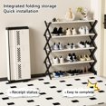 thumbnail image 3 of Storage Cabinet Plastic Folding Shoe Rack, Adjustable Shoe Rack, Shoes Storage Organizer, Shoe Storage entryway, Shoe cabinets for entryway Slim Space, 3 of 7