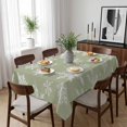 thumbnail image 6 of Sage Green Snowflake Christmas Table Cloth Waterproof Tablecloths, Winter Xmas Snowflakes Tablecloth Dining Table Cover for Kitchen Party Tabletop Outdoor, Rectangle Tablecloth 60x102 Inch, 6 of 9