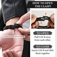 thumbnail image 5 of Bible Verse Bracelet for Men, Lava Rock Bead Healing Balancing Braided Leather Wristband, Christian Inspirational Jewelry Gifts (Matthew 19:26), 5 of 7