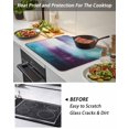 thumbnail image 4 of Stove Top Covers for Electric Stove 31x24 Inches, Turquoise Purple Heat Insulation Fireproof Glass Cooktop Protector, Geometric Oil Painting Modern Abstract Countertop Stovetop Cover for Kitchen, 4 of 8