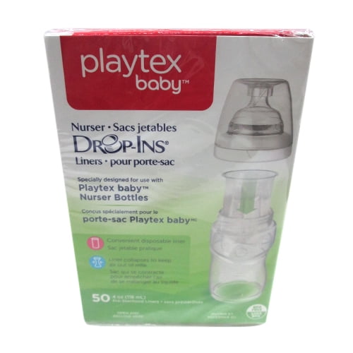Playtex Nurser System Drop Ins Disposable Bottle Liners 4 Oz, 50 Ea