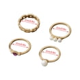 thumbnail image 3 of Anillos para mujer, regalos para mujer, anillo de moda europeo con baño de oro geométrico de viento frío y conjunto., 3 of 5