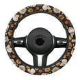 thumbnail image 2 of Yuyamidu Skull Car Steering Wheel Cover for Men Women Hippie Flower Flannel Steering Wheel Case Accessories for Auto Sedan 15 Inch Anti-Slip Steering Cover, 2 of 7