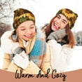 thumbnail image 4 of Gaeub Yellow Black Plaid Sunflower Print Unisex Knitted Hat,Warm Winter Beanie,Unisex Fashion Knit Cuffed Cap,Ski Hat for Men and Women, 4 of 6