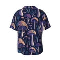 thumbnail image 5 of Uemuo Floral Hippie Mushrooms Pattern Cotton Linen Short Sleeve Shirts,Casual Lightweight Button Down Shirts,Vacation Beach Summer Tops-XX-Large, 5 of 7