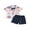 b-White, variant on Licupiee Toddler Baby Boy Summer Outfit Shorts Sleeve Button Down Short Top Casual Shorts Suits 4th of July Clothes Set 0-4T