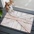 thumbnail image 4 of Farm Door Washable Small Entryway Area Rugs 2'x3', Village Beige Wood Plank Farmhouse Door Low Pile Throw Rug Non-Slip Sturdy Edge Binding Carpet for Front Door Floor Room Entry, 4 of 9