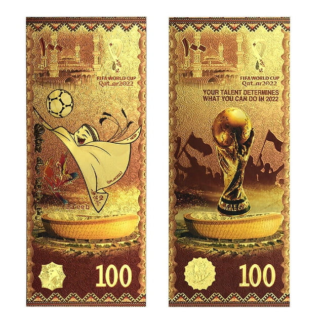 Billete Conmemorativo Mundial Qatar 2022 Gold Super Exclusivo QATAR Qatar 2022