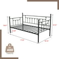 thumbnail image 4 of Alazyhome Twin Daybed Frame Metal Sofa Platform Bed Frame, Black, 4 of 7