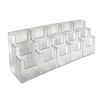 Three-Tiered Tri-Fold Brochure Counter Display (15 Pockets)