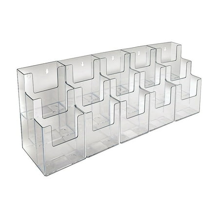 Three-Tiered Tri-Fold Brochure Counter Display (15 Pockets)