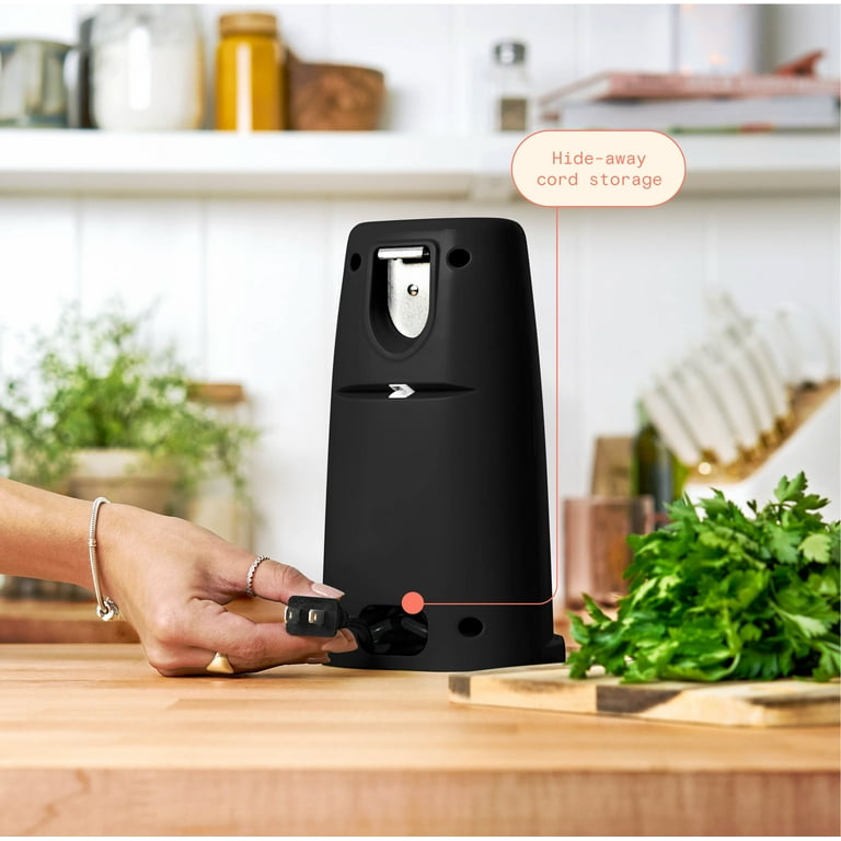 Beautiful Electric Can Opener Black Sesame with Knife Sharpener