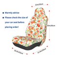 thumbnail image 3 of Wukai Fruits Peach2 Full Set Car Seat Covers with Soft Padding Universal Auto Front Seats Protector and Cushion Mat, 3 of 5
