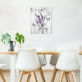 thumbnail image 4 of Lavender Flower Wall Art Purple Butterfly with Floral Wooden Framed Canvas Prints Grey Rustic Vertical Wall Decor Poster for Bathroom Living Room Bedroom Kitchen Office,8Wx10L inch, 4 of 6