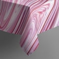 thumbnail image 5 of Square Tablecloth, Waterproof Polyester Table Cover, Wrinkle Resistant & Washable Fabric for Dining, Kitchen, Picnic, 52x52in(132x132cm), Liquid & Marble Print, 5 of 6
